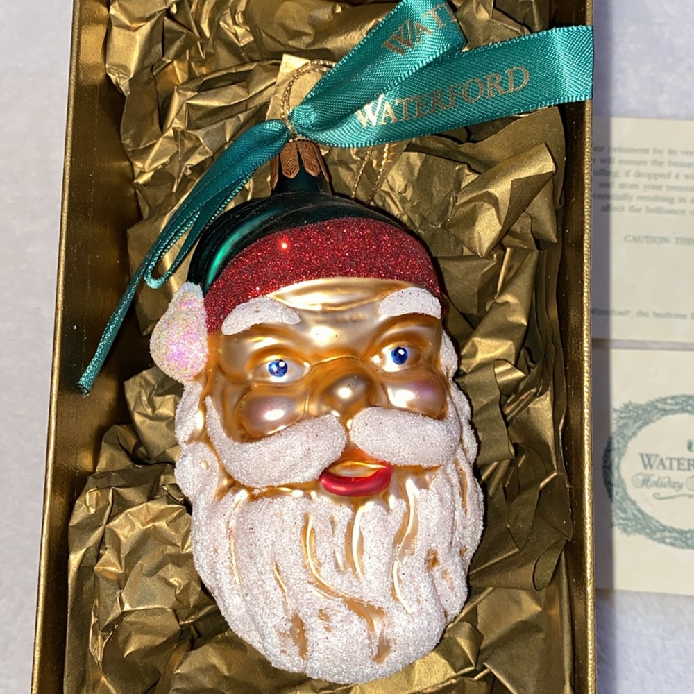 Waterford Holiday Heirlooms blown glass Christmas ornament “Olde Saint NIB NWT